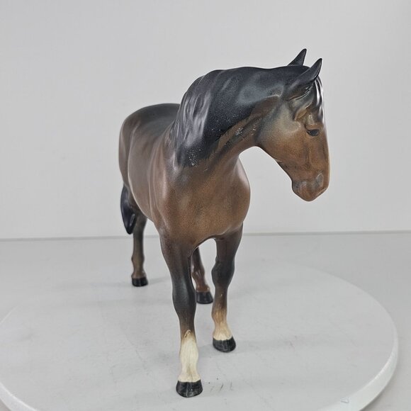 Vintage Beswick England Bay Mare Horse Facing Left Figurine Matte Variation #976 - Picture 6 of 10